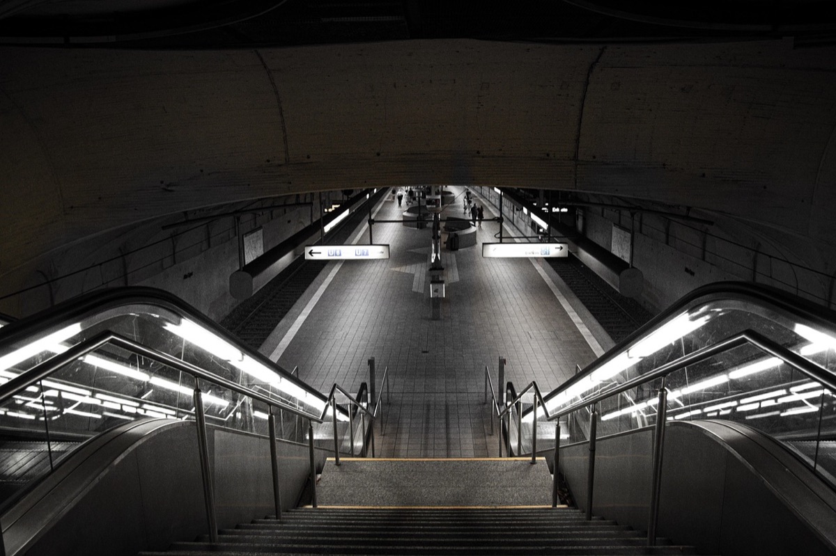 Digital navigation and transit information at a Japanese train station