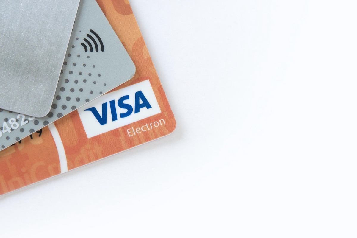 Close-up of a contactless mobile payment at a retail counter